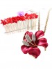 Unique Pure Hand Tied Flower Shape Hair Combs For Women