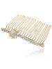 2014 New Arrival Unique Rose Pearl Rhinestone Hair Combs