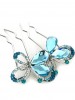 New Arrival Lovely Rhinestone Butterfly Hair Combs For Lovers