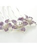 Pearl Flower Rhinestone Hair Combs For Women