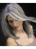 Long Lace Front Straight Gray Synthetic Hair Wig