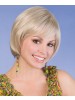 Capless Short Straight Grey Synthetic Hair Wig