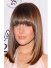 Capless Long Striaght Brown Remy Human Hair Wig