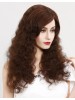 Brown Curly Remy Human Hair Long Lace Front Wig