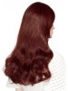 Auburn Wavy Sleek Remy Human Hair Long Lace Front Wig