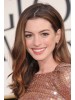 Anne Hathaway Long Lace Front Wavy Brown Synthetic Wigs
