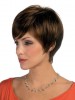 Synthetic Cropped Lace Front Wig with Asymmetric Fringe