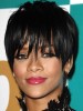 Rihanna Hairstyle Natural Black Short Straight Capless Wig