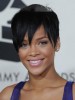 Trendy Short Straight Rihanna Hairstyle Synthetic Lace Front Wig